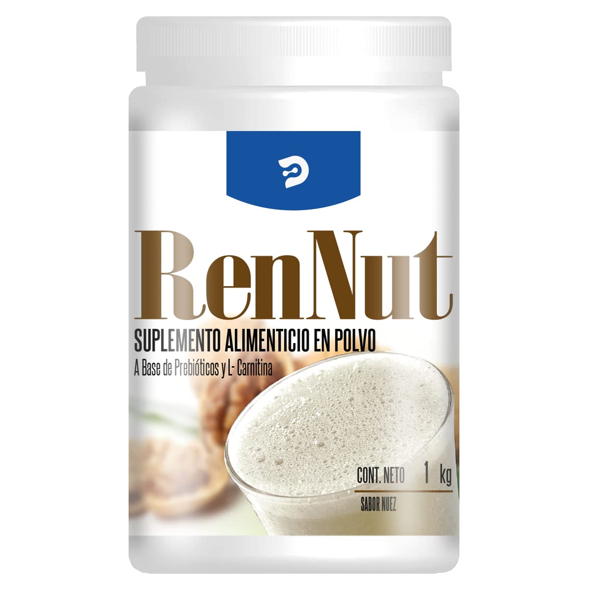 Malteada En Polvo Rennut Sabor Nuez 1kg. Desacf biotec