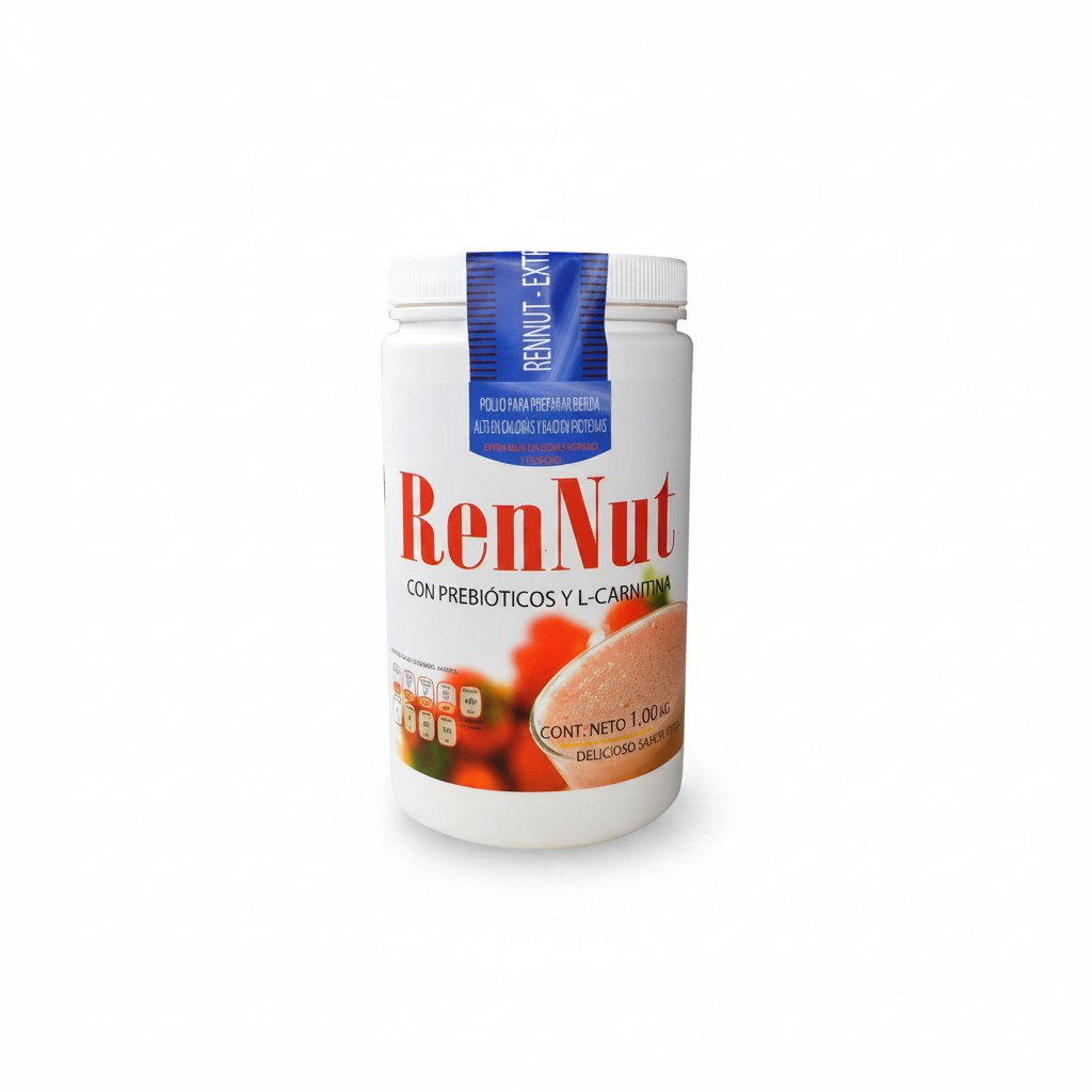 Malteada En Polvo Rennut Sabor Fresa 1kg. Desacf Biotec