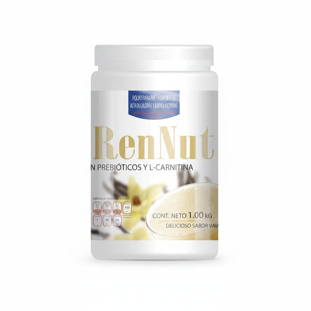 Malteada En Polvo Rennut Sabor Vainilla 1kg. Desacf biotec