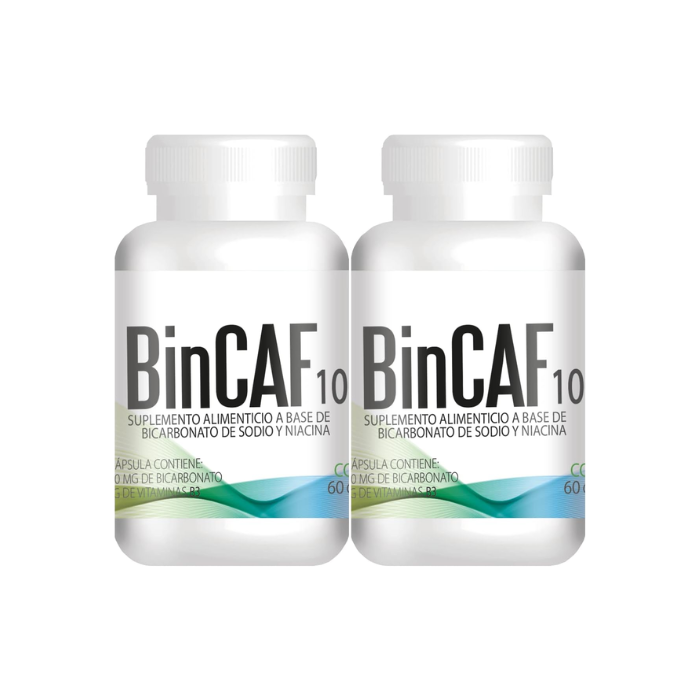 Bincaf 1000mg Vitamina B3. 60 Tabletas 2 frascos. Desacaf biotec