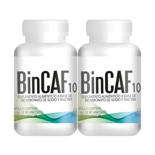 Bincaf 1000mg Vitamina B3. 60 Tabletas 2 frascos. Desacaf biotec
