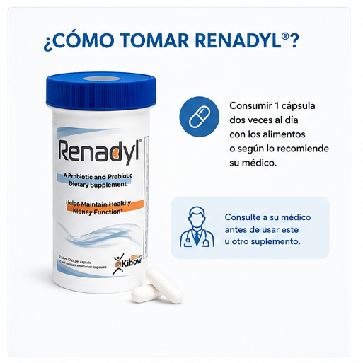 Renadyl 60 Capsulas Kibow Biotech.
