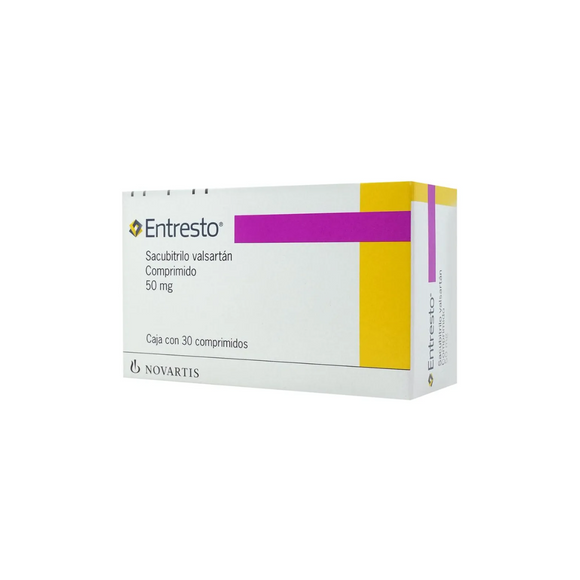 Entresto 50 mg, 30 Comprimidos (Sacubitrilo valsartán)