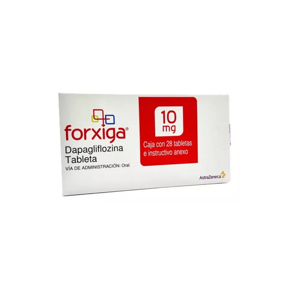 Forxiga 10 mg caja con 28 tabletas