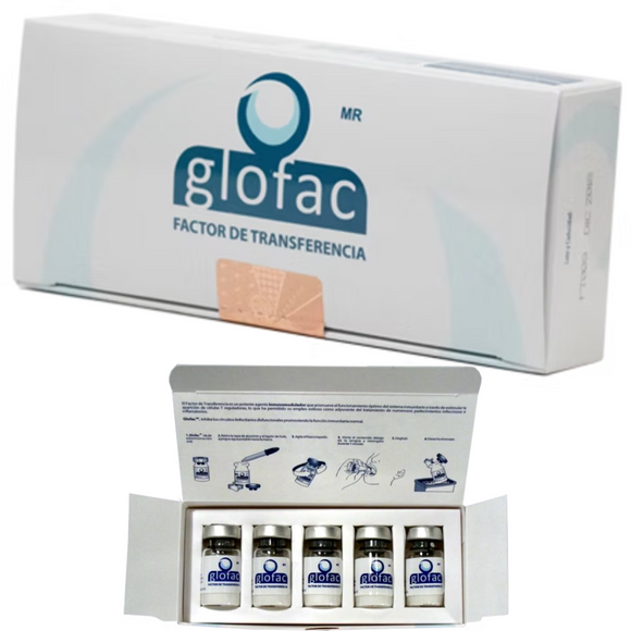 FACTOR DE TRANSFERENCIA GLOFAC caja C/5 frascos