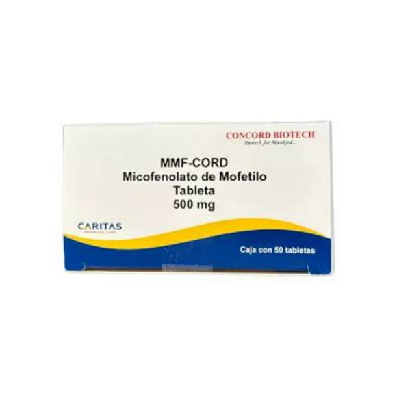 Micofenolato de Mofetilo 500 mg caja 50 Tabletas