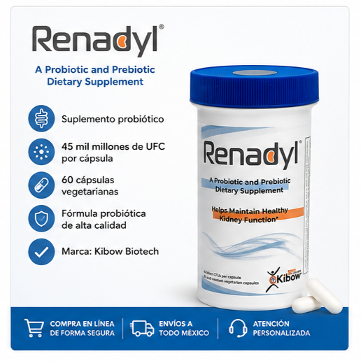 Renadyl 60 Capsulas Kibow Biotech.