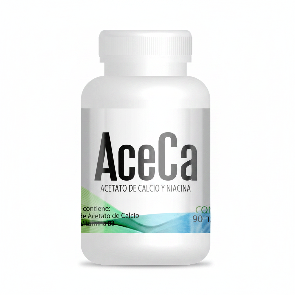 Aceca Acetato de Calcio y Niacina 500mg. 90 Tabletas Desacaf biotec