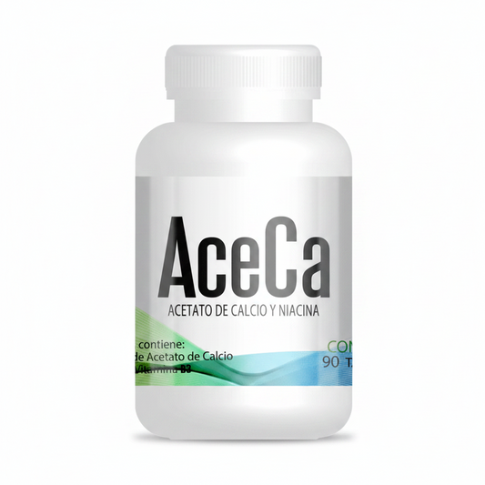 Aceca Acetato de Calcio y Niacina 500mg. 90 Tabletas Desacaf biotec