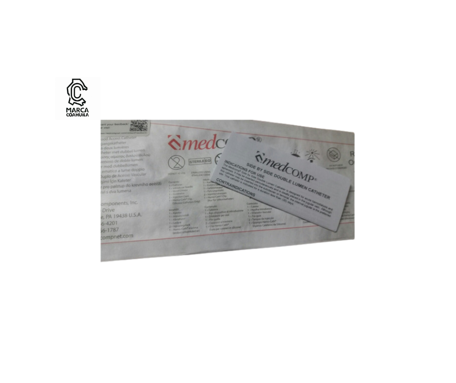 Catéter Mahurkar para hemodiálisis 12frx20cm medCOMP recto
